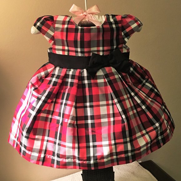 CARTER'S Tartan Plaid Satin Occasion Dress - Picture 2 of 11